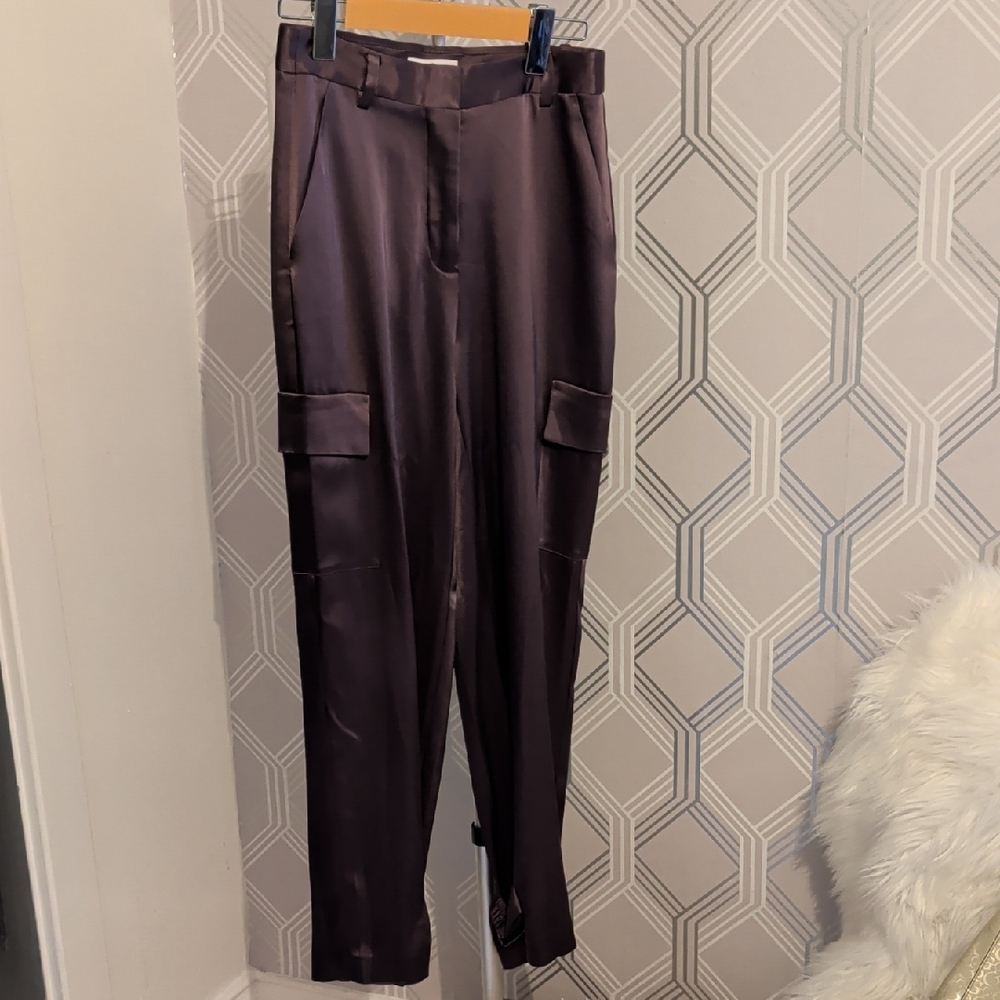 Babaton Chocolate Satin Trousers